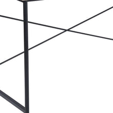 Load image into Gallery viewer, 48" Natural and Black Wood and Aluminum Computer Desk
