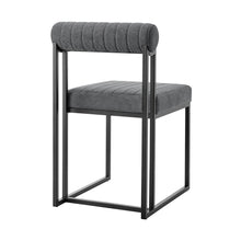 Load image into Gallery viewer, Upholstered Open Back Dining Side Chairs (Set of 2) - Gray