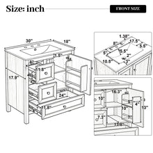 Load image into Gallery viewer, Modern Bathroom Vanity With Sink, Soft Close Drawers & Door, Storage Rack