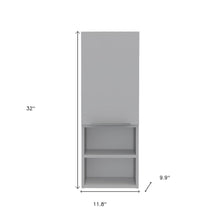 Load image into Gallery viewer, 12" White Laminate Accent Cabinet With Two Shelves