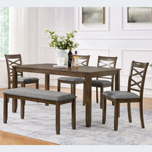 Load image into Gallery viewer, Elegant 6 Piece Dining Table Set With 4 Chairs And Bench