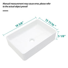 Load image into Gallery viewer, Modern Ceramic Rectangular Vessel Bathroom Sink