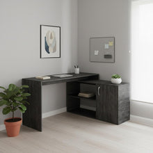 Load image into Gallery viewer, 60" Gray L Shape Computer Desk
