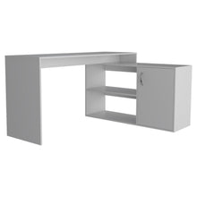 Load image into Gallery viewer, 60" White L Shape Computer Desk