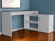 Load image into Gallery viewer, 60" White L Shape Computer Desk