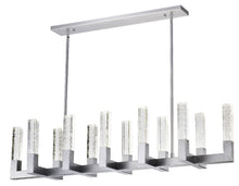 Load image into Gallery viewer, Candle Style Twelve Light Metal Dimmable Chandelier With Shades - Silver / Clear