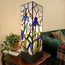 Load image into Gallery viewer, 18" Tiffany Style Floral Dark Brown Base Table Lamp