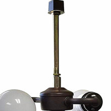 Load image into Gallery viewer, 22" Dark Brown Metal Two Light Candlestick Table Lamp With Ivory Shade
