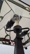 Load image into Gallery viewer, 22" Dark Brown Metal Two Light Candlestick Table Lamp With Ivory Shade