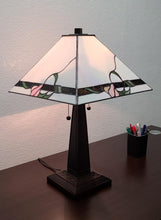 Load image into Gallery viewer, 22" Dark Brown Metal Two Light Candlestick Table Lamp With Ivory Shade
