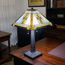 Load image into Gallery viewer, 22" Dark Brown Metal Two Light Candlestick Table Lamp With Beige Shade