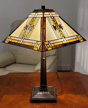 Load image into Gallery viewer, 22" Dark Brown Metal Two Light Candlestick Table Lamp With Beige Shade