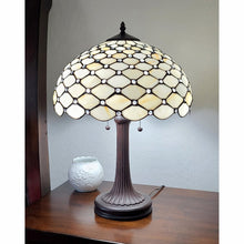 Load image into Gallery viewer, 23" Dark Brown Metal Two Light Candlestick Table Lamp With White Shade