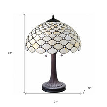 Load image into Gallery viewer, 23" Dark Brown Metal Two Light Candlestick Table Lamp With White Shade