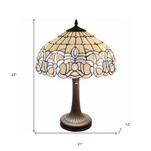 Load image into Gallery viewer, 23" Dark Brown Metal Two Light Candlestick Table Lamp With White Shade