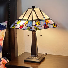 Load image into Gallery viewer, 22" Dark Brown Metal Two Light Candlestick Table Lamp With White Shade