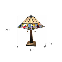 Load image into Gallery viewer, 22" Dark Brown Metal Two Light Candlestick Table Lamp With White Shade