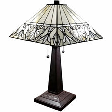 Load image into Gallery viewer, 22" Dark Brown Metal Two Light Candlestick Table Lamp With White Shade
