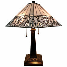 Load image into Gallery viewer, 22" Dark Brown Metal Two Light Candlestick Table Lamp With White Shade