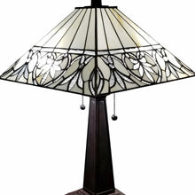 Load image into Gallery viewer, 22" Dark Brown Metal Two Light Candlestick Table Lamp With White Shade