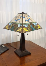 Load image into Gallery viewer, 22" Dark Brown Metal Two Light Candlestick Table Lamp With White Shade