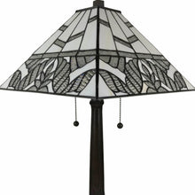 Load image into Gallery viewer, 22" Dark Brown Metal Two Light Candlestick Table Lamp With White Shade