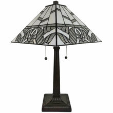 Load image into Gallery viewer, 22" Dark Brown Metal Two Light Candlestick Table Lamp With White Shade