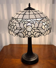 Load image into Gallery viewer, 23" Dark Brown Metal Two Light Candlestick Table Lamp With White Shade