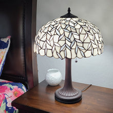 Load image into Gallery viewer, 23" Dark Brown Metal Two Light Candlestick Table Lamp With White Shade