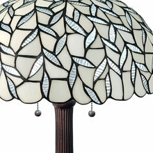 Load image into Gallery viewer, 23" Dark Brown Metal Two Light Candlestick Table Lamp With White Shade