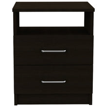 Load image into Gallery viewer, Open Compartment Two Drawer Nightstand - Brown