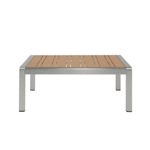Load image into Gallery viewer, Cora - Outdoor Aluminum Coffee Table - Natural / Silver