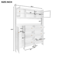 Load image into Gallery viewer, On Trend Multifunctional Tipping Bucket Shoe Cabinet With Storage Shelf & 6 Flip Drawers