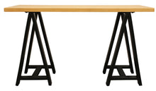 Load image into Gallery viewer, 50" Solid Wood A Frame Console Table - Natural And Black