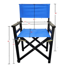 Load image into Gallery viewer, Folding Chair Wooden Director Chair Canvas Folding Chair Folding Chair (Set of 2) - Blue