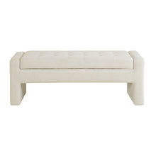 Load image into Gallery viewer, Elegant Soft Close Storage Bench Polyester Upholstery - Cream