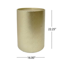 Load image into Gallery viewer, Modern Round Accent Table With Hammered Surface