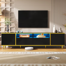 Load image into Gallery viewer, TV Stand For TVs Up To 80", Entertainment Center With 2 Shelves And LED Lights