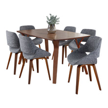 Load image into Gallery viewer, Folia Fabrico - 7 Piece Mid Century Modern Dining Set