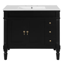 Load image into Gallery viewer, Bathroom Vanity With Ceramic Sink, 2 Doors 3 Drawers, Soft Close Design