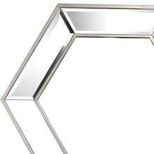 Load image into Gallery viewer, 18" Hexagon Glass Framed Accent Mirror - Silver