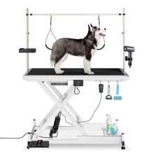 Load image into Gallery viewer, Super Deluxe Electric Pet Grooming Table, Height Adjustable