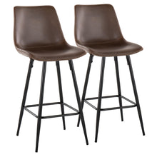 Load image into Gallery viewer, Durango - Industrial / Urban Fixed Height Counter Stool Square Footrest (Set of 2) - Black / Espresso