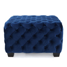 Load image into Gallery viewer, Modern Glam Ottoman With Upholstery And Button Tufted Design
