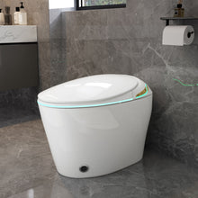 Load image into Gallery viewer, Unique Smart Toile With Built In Bidet, Auto Open / Close Seat, Foot Sensor, LED Display, Night Light, Warm Water & Dryer Ceramic