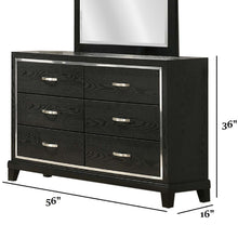 Load image into Gallery viewer, 1 Piece Dresser With Tapered Legs Furniture - Black