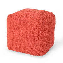 Load image into Gallery viewer, Sunny - Square Pouf, Versatile Ottoman Or Floor Cushion - Coral