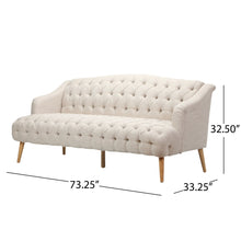 Load image into Gallery viewer, Comfy 3 Seat Sofa With Wooden Legs, For Living Room And Study