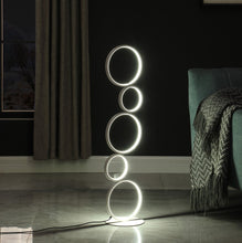 Load image into Gallery viewer, 39" White Metal Five Circle Geometric Sculpture LED Table Lamp