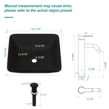 Load image into Gallery viewer, Artistic Vessel Sink With Faucet And Pop Up Drain - Matte Black